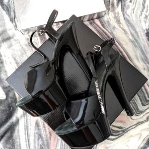 Ellie Black Platform Dance Shoes 9